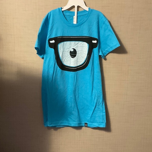 American Apparel Turquoise Graphic Tee - Picture 1 of 4